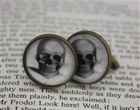 Skull glass tile 20mm Cufflinks